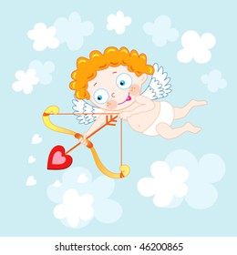angel with an arrow Happy Valentine's Day
