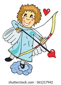 angel and arrow vector illustration