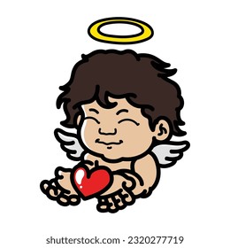 ANGEL BABY MASCOT DESIGN BY VECTOR