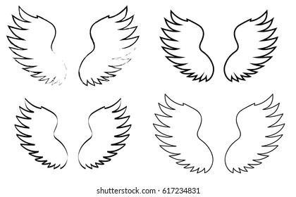 Angel / bird wings, religious symbol - Vector illustration