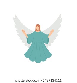 Angel blesses vector flat  illustration.