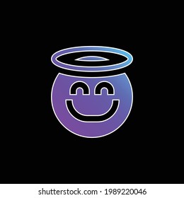 Angel blue gradient vector icon