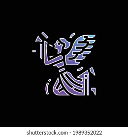 Angel blue gradient vector icon