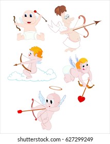 Angel with bows cartoon