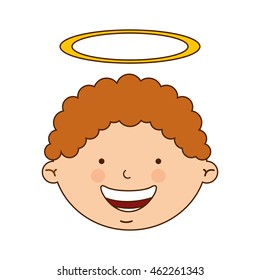 angel boy character icon vector illustration design