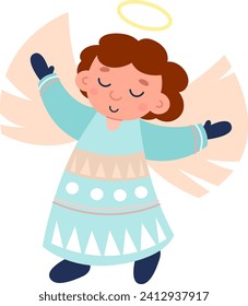 Ilustración vectorial de caracteres Angel Boy