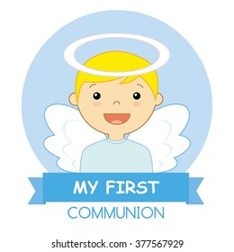 Angel. Boy my first communion