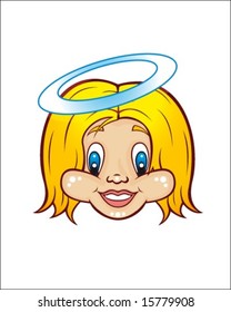 angel for cartoon, comic, shirt, presentation or invitation