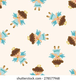 angel cartoon design, cartoon seamless pattern background