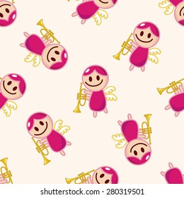 angel , cartoon seamless pattern background