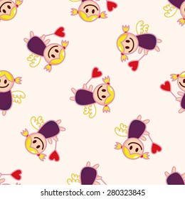 angel , cartoon seamless pattern background