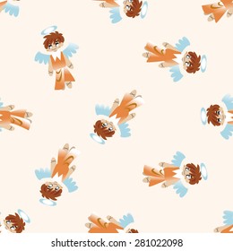 angel , cartoon seamless pattern background