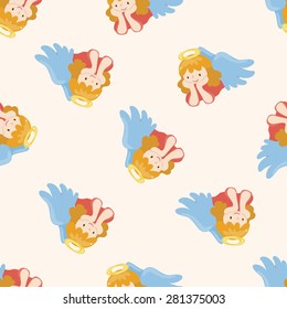 angel , cartoon seamless pattern background