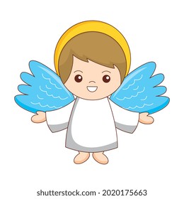 angel cartoonisolated over white background. vector illustration