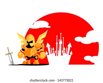 Angel with castle
