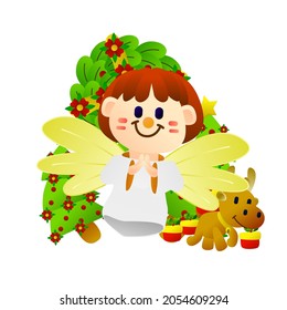 angel for christmas character icon