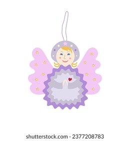 Angel. Christmas tree decoration. New Year.Christmas. Vector illustration