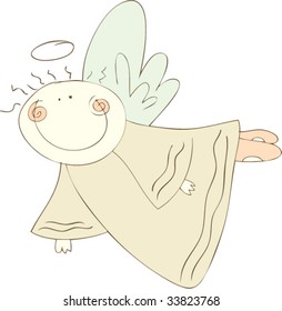 angel color colour wing cute love pink female girl woman ceremony celebration lady dancing smiling art innocent grin eve caricature grinning optimistic painting graphic affection picture science comic