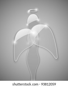 Angel, composed of glass. Eps 10