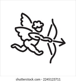 angel, cupid icon, vector, illustration