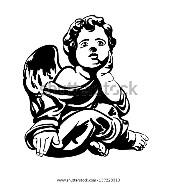 Angel Cupid Isolated Hand Drawn Vector Stock Vector Royalty Free 139228310 Shutterstock 3180