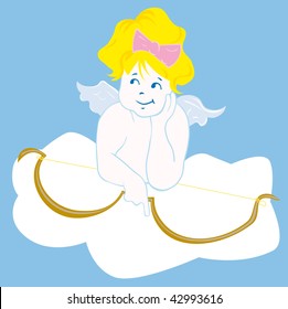 Angel Cupid, vector illustration