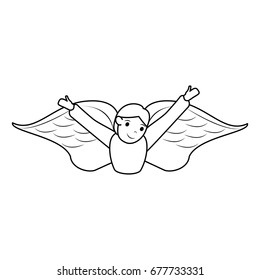 angel cute cartoon icon image 