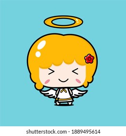 a angel cute character design