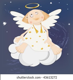 angel in the dark sky