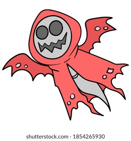 Engel des Todes doodle Cartoon. Vektorgrafik von Cartoon-Doodle-Aufklebern