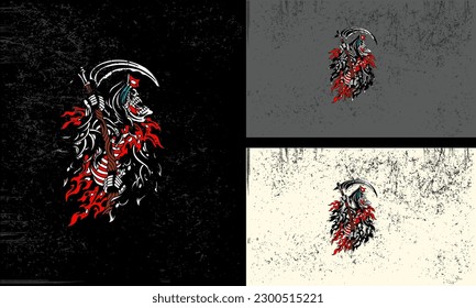 angel of death flying vector illustration mascot design