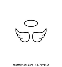 angel, death outline icon. detailed set of death illustrations icons. can be used for web, logo, mobile app, UI, UX