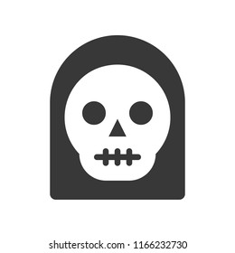 angel of death under black hood, halloween character