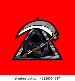 angel of death vector illustration, perfect for logo, mascot, game, icon, poster, t-shirt, screen printing, etc