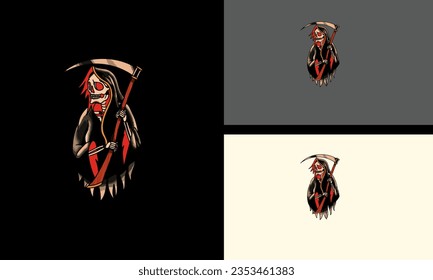 angel of death vector mascot design