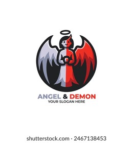 Angel and Demon Logo Design