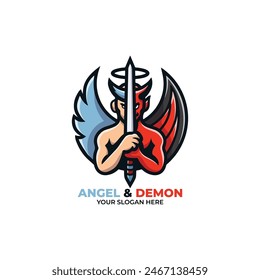 Angel and Demon Logo Design