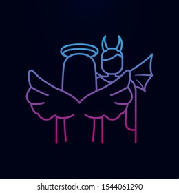 Angel and demon nolan icon. Simple thin line, outline vector of angel and demon icons for ui and ux, website or mobile application