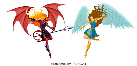 angel and demon women