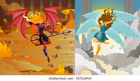 angel and demon women