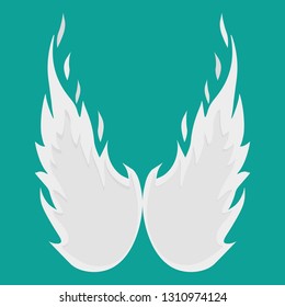 Angel design over blue background, vector illustration