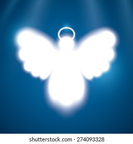 Angel design over blue background, vector illustration,