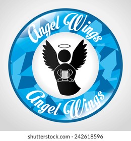 Angel design over gray background, vector illustration.