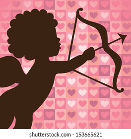 angel design over pink background vector illustration 