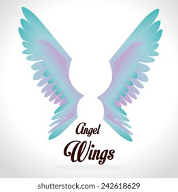 Angel design over white background, vector illustration.