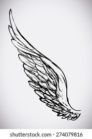 Angel design over white background, vector illustration,