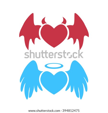 Angel Devil Stock Vector (Royalty Free) 394812475 - Shutterstock