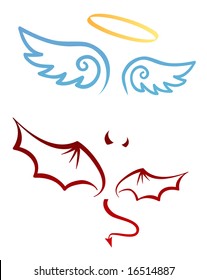 Angel and devil attributes