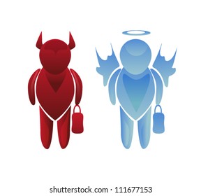 angel and devil business characters