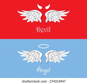 Angel & Devil Concept - Vector